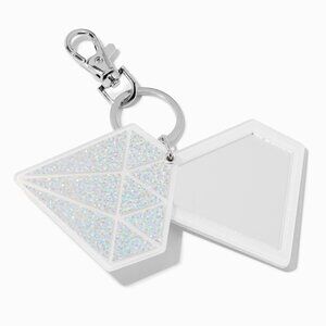 NWT Glitter Diamond Mirror Keychain